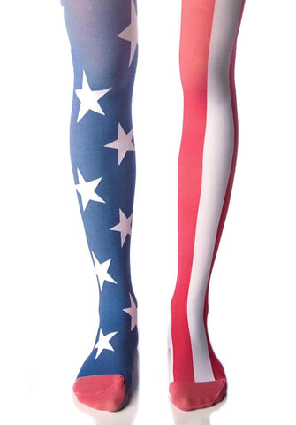 x Pretty Polly USA Stars & Stripes Tights