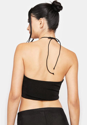 Teach Me How Peekaboo Crop Top