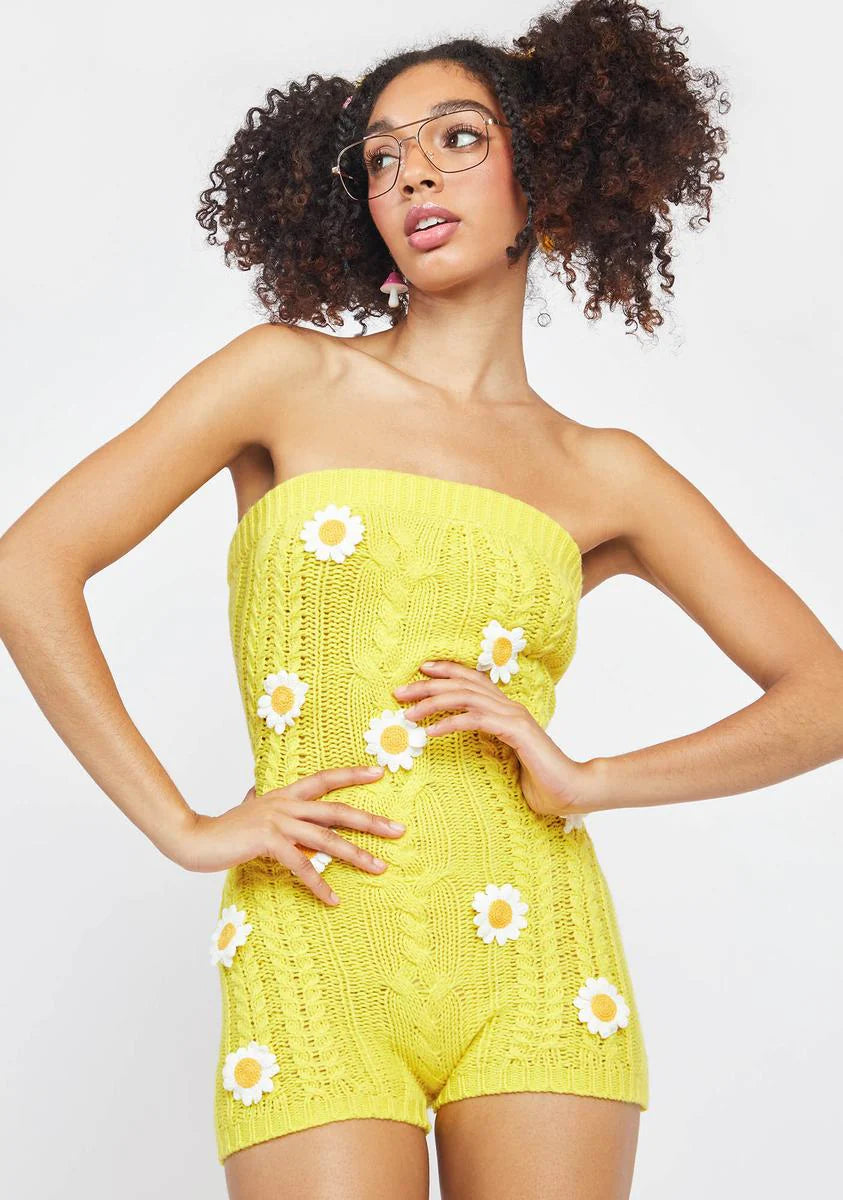 Dollop Of Destiny Knit Romper