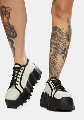 White Easy Life Chunky Platform Sneakers