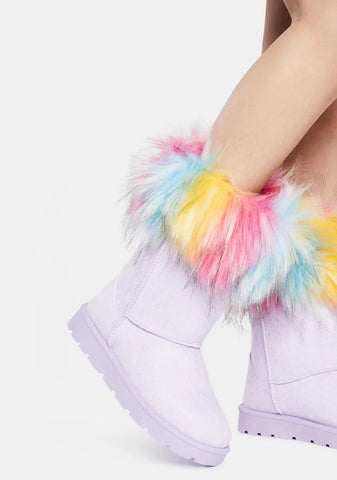 You're Getting Warmer Faux Fur Boots