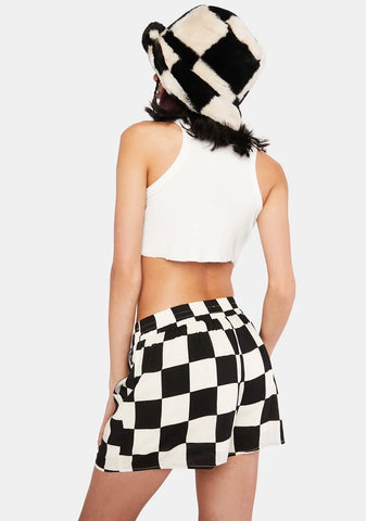 Quite Impressed Checkered Shorts