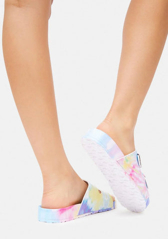 Citrus Pleasure's All Mine Tie Dye Slides