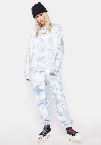 Peace & Petals Tie Dye Sweatshirt