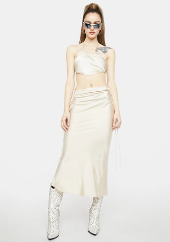 Try Your Best Satin Skirt Set