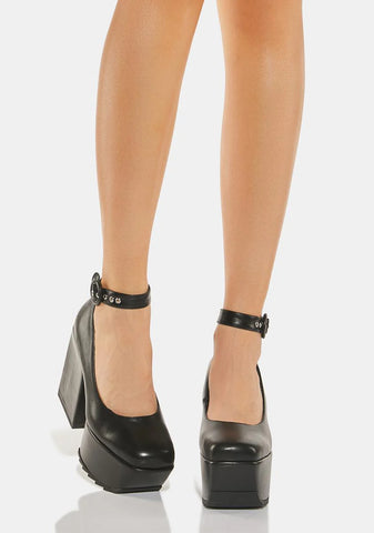 Black Intoxicated Platform Heels