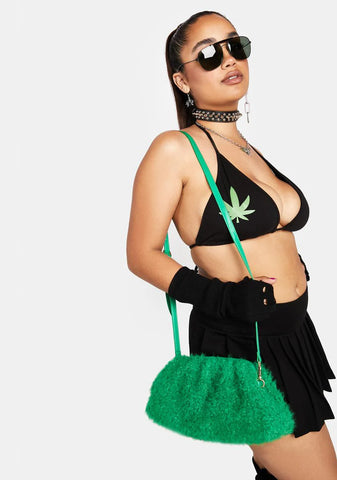 Compatible Green Teddy Clutch Bag