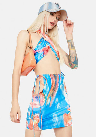All The Feels Tie Dye Skirt Set