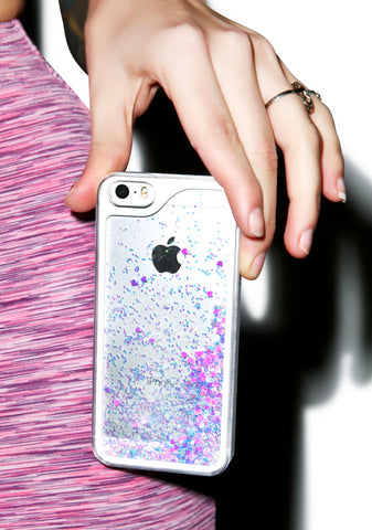 Falling Hearts Glitterfalls iPhone Case