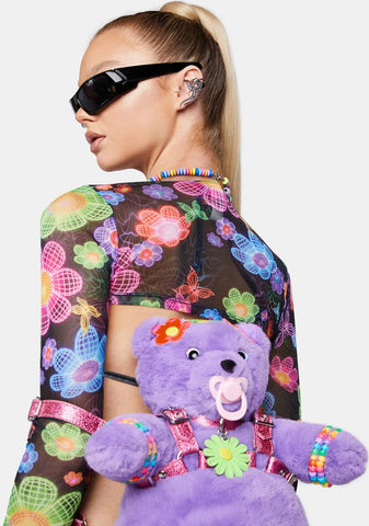 Sonic Bloom Mesh Shrug