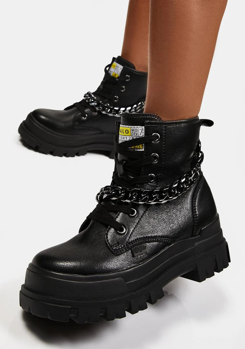 Aspha Chain Combat Boots