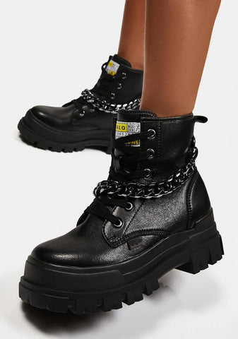 Aspha Chain Combat Boots