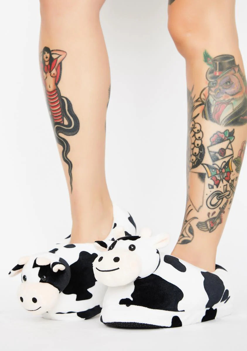 Issa Moo'd Cow Slippers