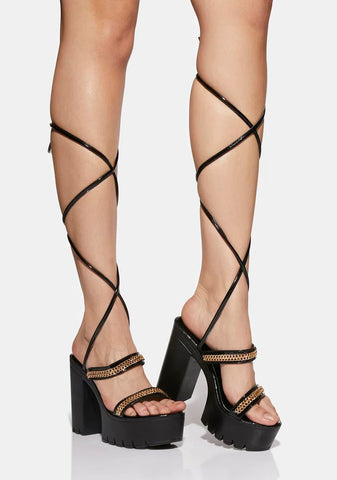 Noir Heavenly Vibe Platform Heels