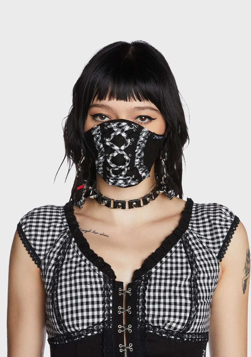 Black And White Solid Face Cover