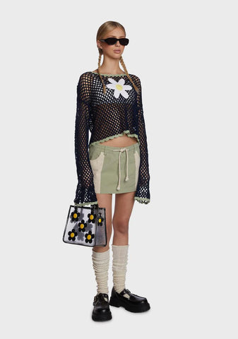 Stealing Sunshine Crochet Sweater