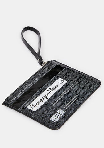 Swiping Black Card Clutch