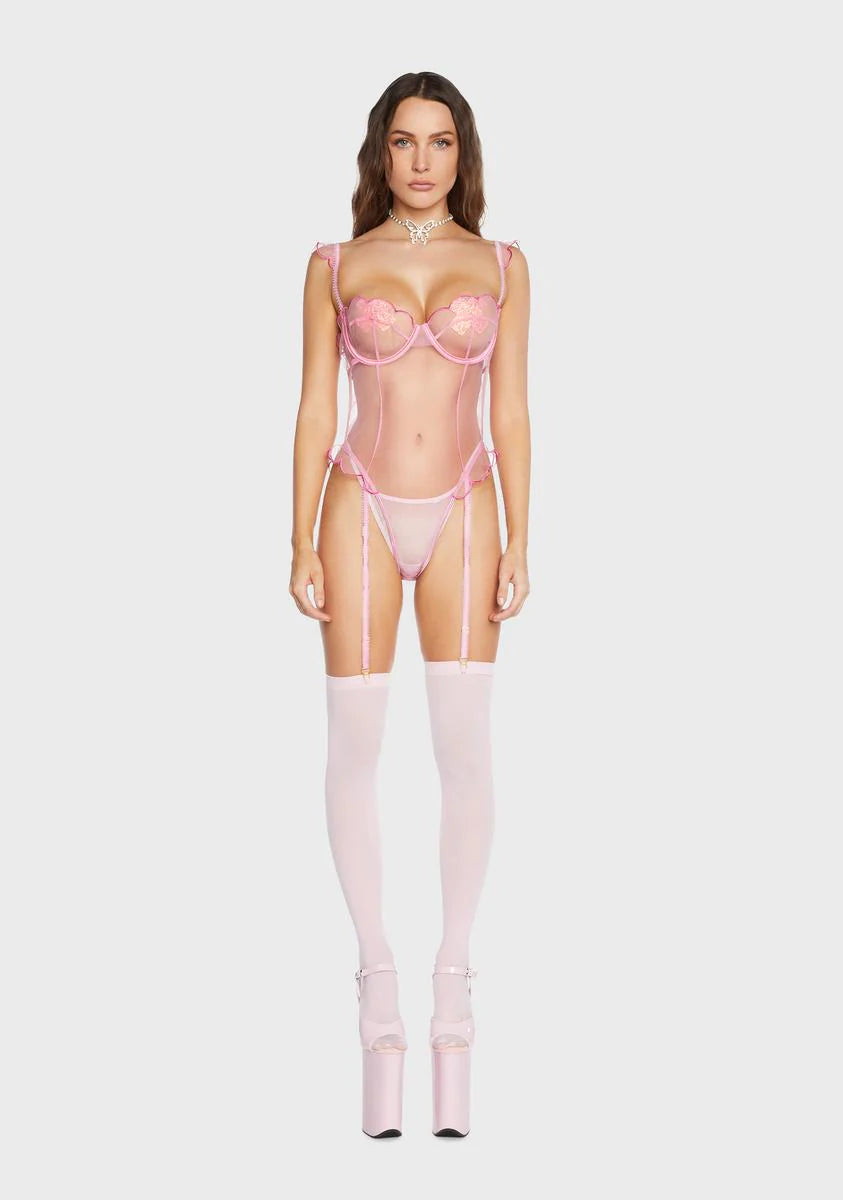 Pink Sheer Seduction Teddy