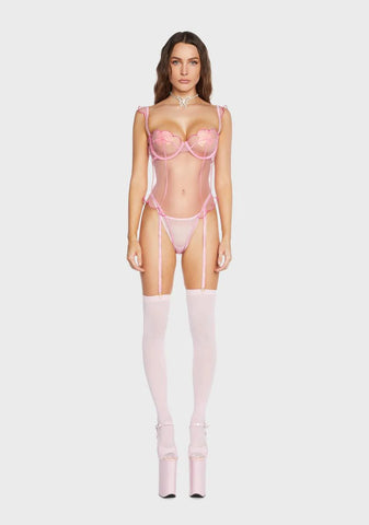 Pink Sheer Seduction Teddy