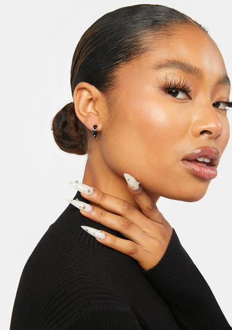 Spiked With Love Earring Set