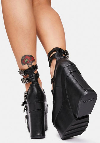 Bedbound Platform Wedge Heels