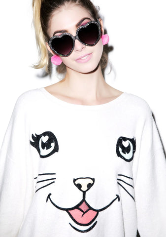 Happy Cat Oversized Sweatshirt