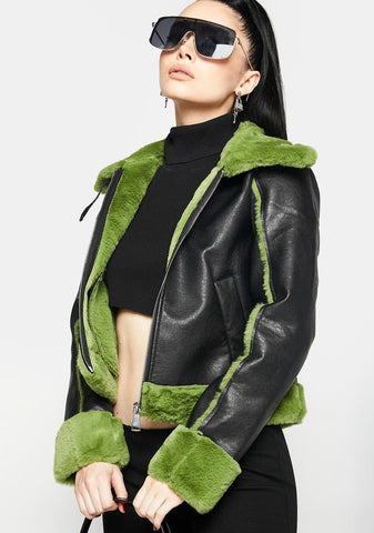 Grinchy Faux Fur Jacket