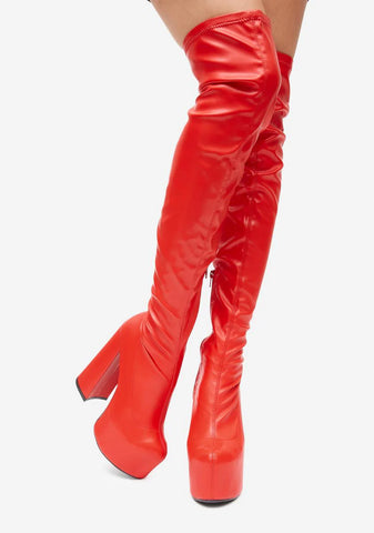 Red Havasu Platform Boots