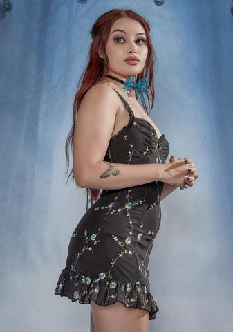 Courting Her Embroidered Mini Dress