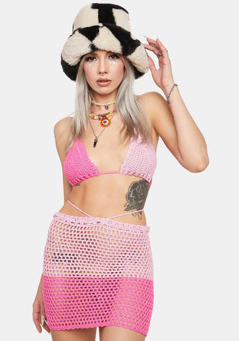 It's Up To Me Crochet Skirt Set