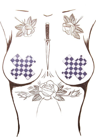 Checker Board Cross Pasties