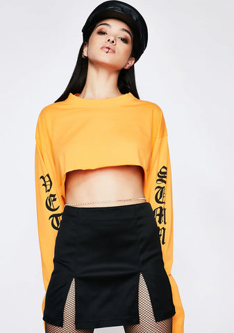 Slit It Up Mini Skirt