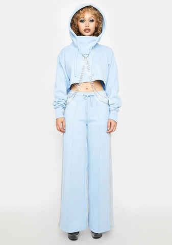 Cool Icy N' Dangerous Rhinestone Chain Hoodie