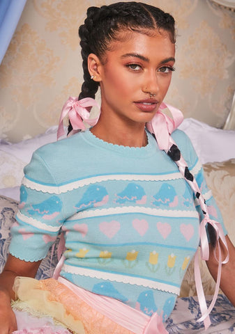 Charm Appeal Intarsia Sweater