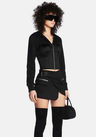 You Could Never Crop Corset Hoodie