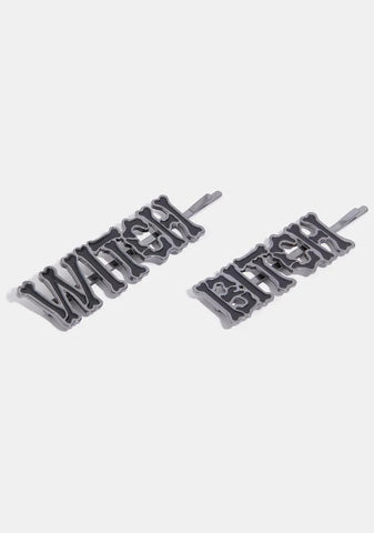 Witch Bitch Hair Clips