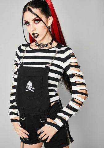 Lost Souls Striped Long Sleeve Top