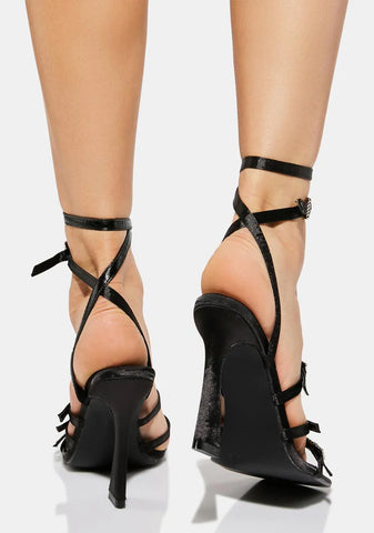 Black Kalon Wrap Heels