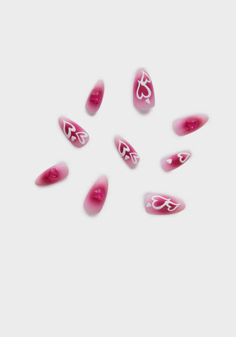 As Peach Press-On Nails