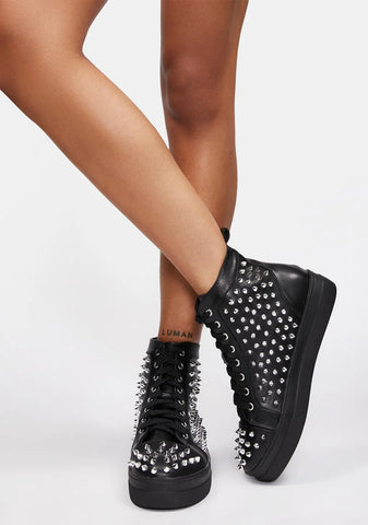 The Demon Inside Studded Sneakers