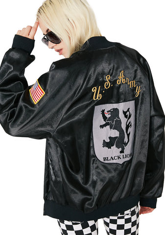 Vintage US Army Black Lions Bomber Jacket