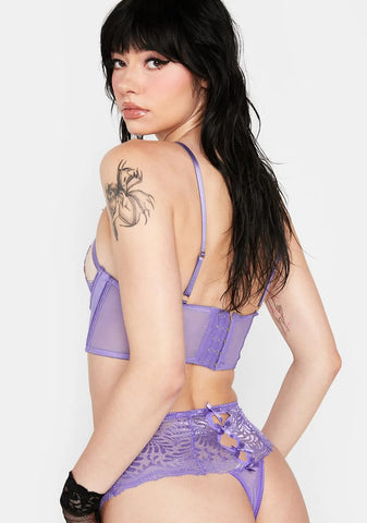 Lilac Always Worth It Lace Thong
