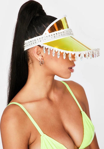 Yellow Holographic Advize Me Visor Hat