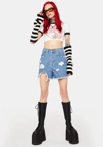Sky Miss Renegade Denim Shorts