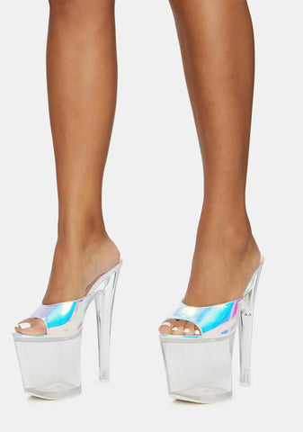 Sasha Atlantis Clear Platform Heels