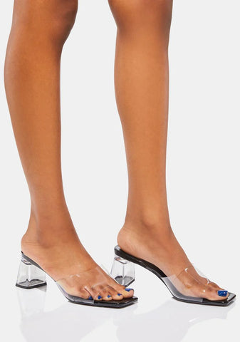 Dark Call Your Bluff Clear Heels