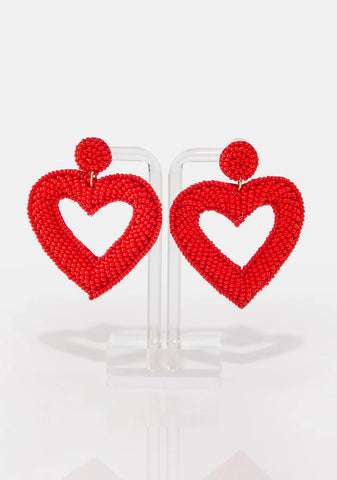 Red Heartbreaker Earrings