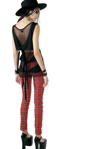 Fishnet Tie Back Tank