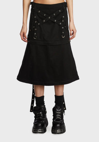 Triple Zip Off Skirt