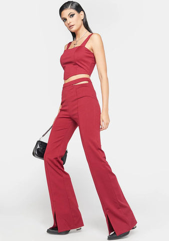 Red Sheena Cutout Pants